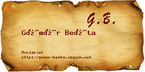 Gömör Beáta névjegykártya